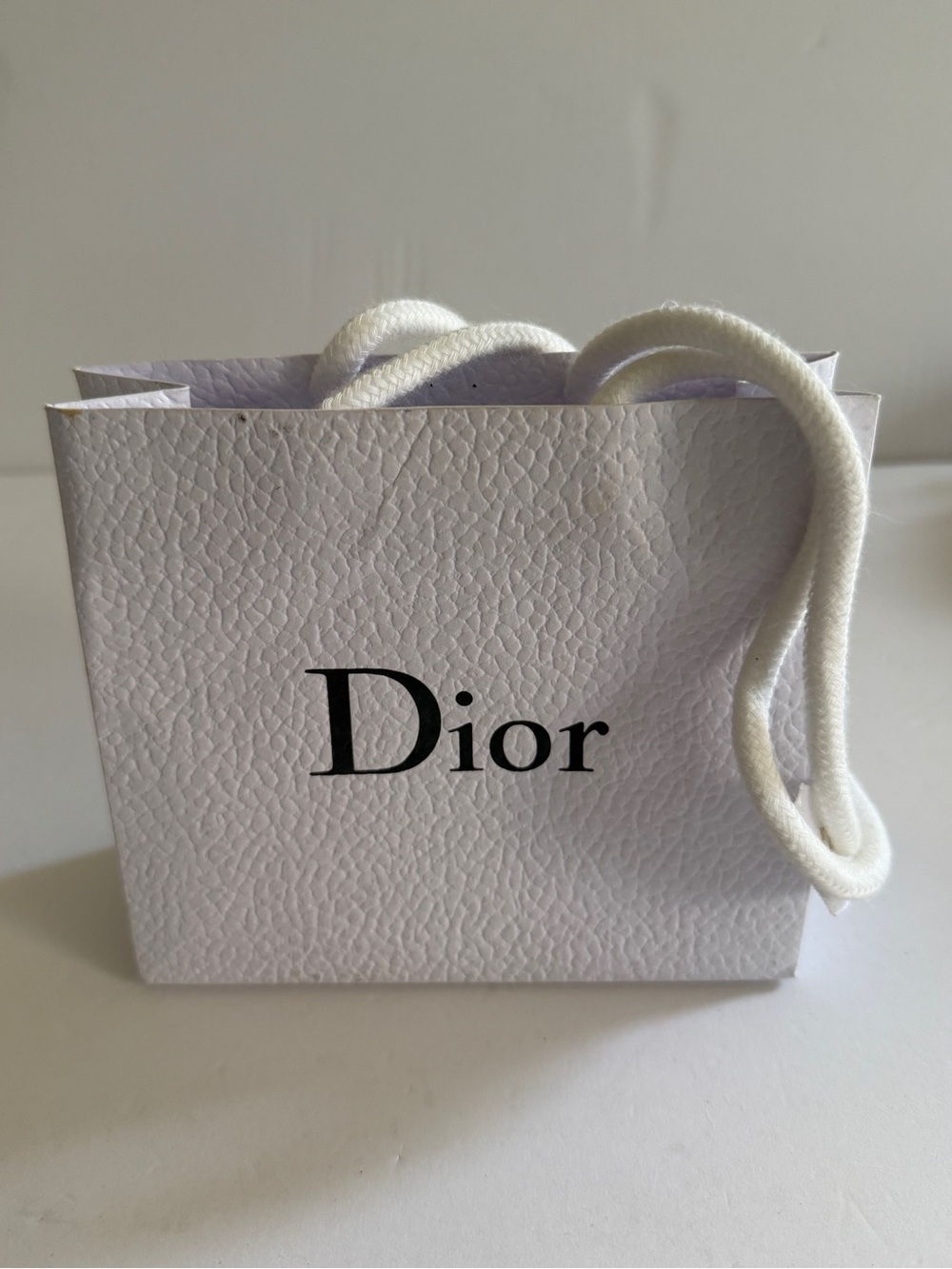 Dior White Mini Shopping Bag with Black Logo - Picture 2 of 7